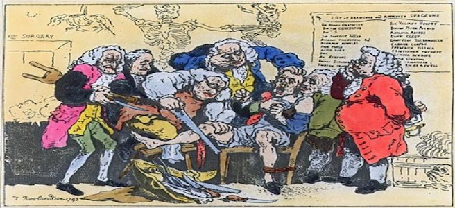 Caricature of Georgian Surgeons at Work - Thomas Rowlandson, 1793